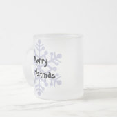 kerstkaartje matglas koffiemok (Voorkant links)
