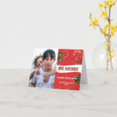 kerstkaartje met gevouwen kerstkaart kaart (Gele Bloem)