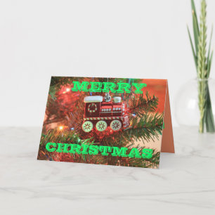 kerstkaartje met kerstcadeau feestdagen kaart