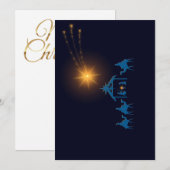 kerstkaartje met nativiteitsscène feestdagenkaart (Voorkant / Achterkant)