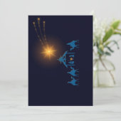 kerstkaartje met nativiteitsscène feestdagenkaart (Staand voorkant)