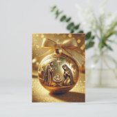 kerstkaartje met nativiteitsscène feestdagenkaart (Staand voorkant)