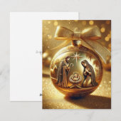 kerstkaartje met nativiteitsscène feestdagenkaart (Voorkant / Achterkant)