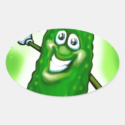 kerstkaartje ovale sticker (Voorkant)