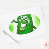 kerstkaartje ovale sticker (Envelop)