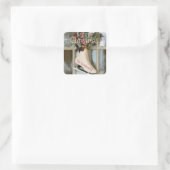  kerstkaartje vierkante sticker (Tas)