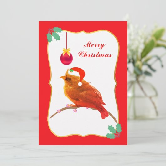 kerstkaartje voor een flat-feestdag feestdagenkaart (Staand voorkant)