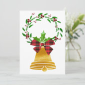 kerstkaartje voor gebell feestdagenkaart (Staand voorkant)