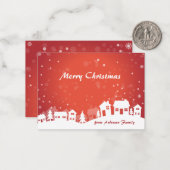 kerstkaartje voor kleine kerstcadeautjes notitiekaartje (Voorkant / Achterkant in situ)