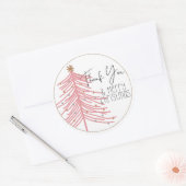 kerstkaartjes, bedankt! ronde sticker (Envelop)