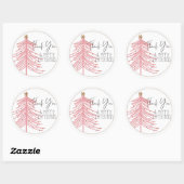 kerstkaartjes, bedankt! ronde sticker (Vel)