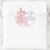 kerstkaartjes, bedankt! ronde sticker (Tas)