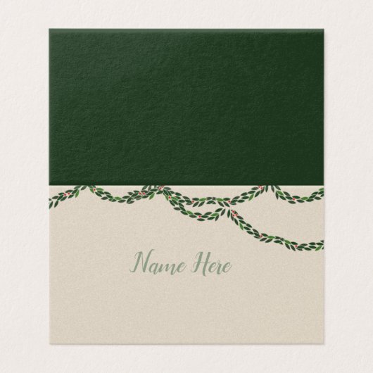 kerstkaartjes kaart (Buitenkant ongevouwen)