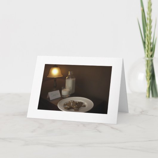  kerstkaartjes Koekjes Santa Claus Feestdagen Kaart (Voorkant)