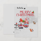 kerstkaartjes met Deer, Bird, Squirrel Feestdagenkaart (Voorkant / Achterkant)