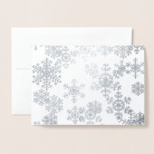 kerstkaartjes met sneeuwvlokken folie kaarten (Voorkant met envelop)