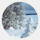 kerstkaartjes ronde sticker (Voorkant)