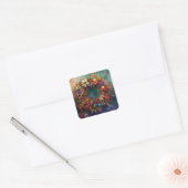 kerstkaartjes vierkante sticker (Envelop)