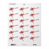 kerstkaartjes voor correspondentie etiket (Full Sheet)