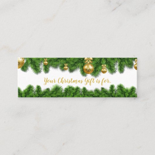 kerstkaartjes voor de geheime kerstkerstman contactkaartje (Voorkant)