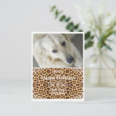 Kerstkaartleopardfoto-Briefkaart - HAMbWG Feestdagenkaart (Staand voorkant)