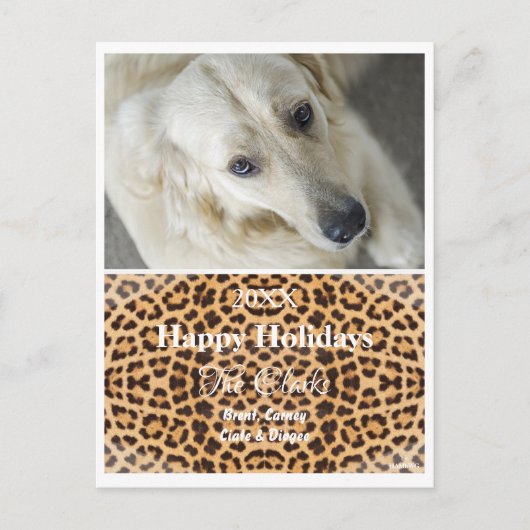 Kerstkaartleopardfoto-Briefkaart - HAMbWG Feestdagenkaart (Voorkant)