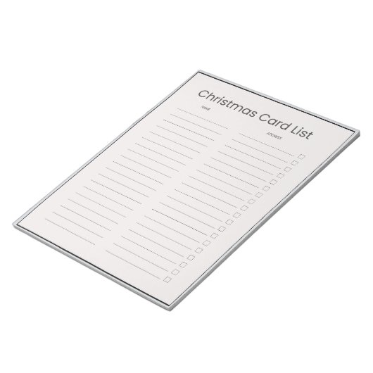 Kerstkaartlijst Notitieblok (Schuin)