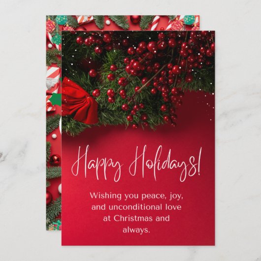  kerstkaartontwerp 11 feestdagenkaart (Voorkant / Achterkant)