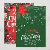  kerstkaartontwerp 2 feestdagenkaart (Voorkant / Achterkant)