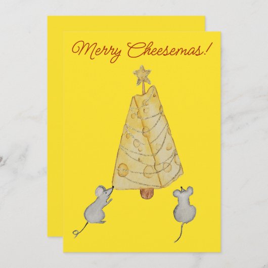 Kerstkaas Feestdagenkaart (Voorkant / Achterkant)