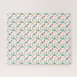 Kerstkaas - Stuurstukken, bomen, heilige en rendie Legpuzzel
