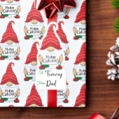 Kerstkabouter cadeaukaart sticker