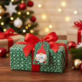 Kerstkabouter cadeaulabel