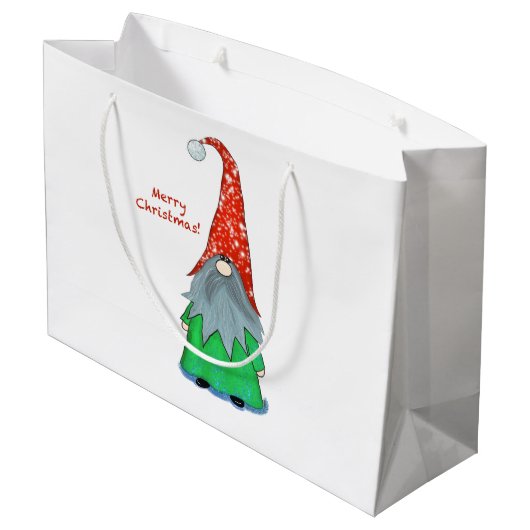 Kerstkabouter Cadeautas (Achterkant Gekanteld)