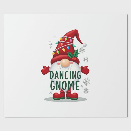 Kerstkabouter Dansende Kabouter Familie Kerstmis ( Cadeaupapier (Vlak)