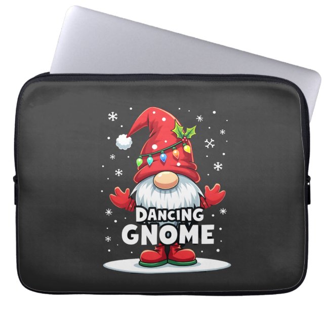 Kerstkabouter Dansende Kabouter Familie Kerstmis ( Laptop Sleeve (Voorkant)