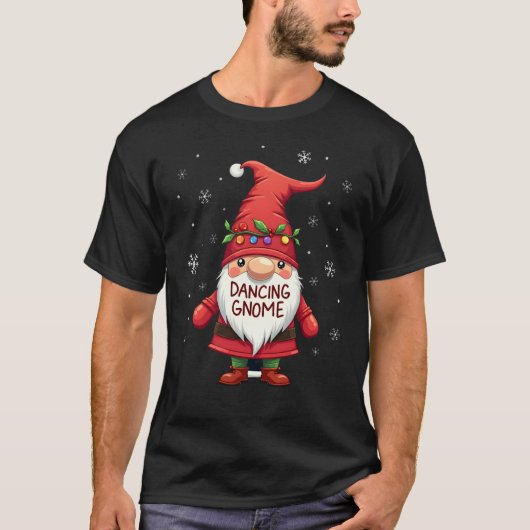 Kerstkabouter Dansende Kabouter Familie Kerstmis ( T-shirt (Voorkant)