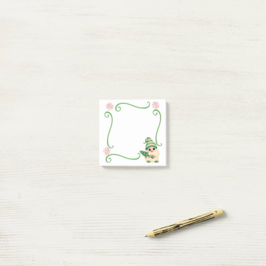 Kerstkabouter Elf Post-It-notities Post-it® Notes (Op bureau)