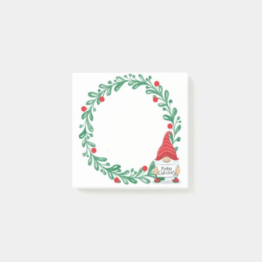 Kerstkabouter en krans Post-It-notities Post-it® Notes (Voorkant)
