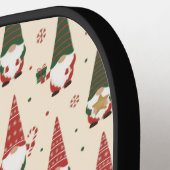 Kerstkabouter Feest Patroon Pickleball Paddle (Links Detail)