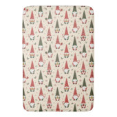 Kerstkabouter Feestpatroon Badmat (Voorkant Verticaal)