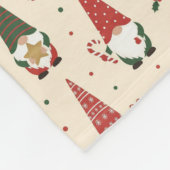 Kerstkabouter Feestpatroon Fleece Deken (Hoek)