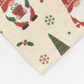 Kerstkabouter Feestpatroon Fleece Deken (Hoek)