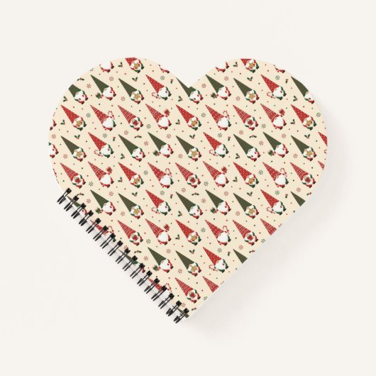 Kerstkabouter Feestpatroon Notitieboek (Voorkant)