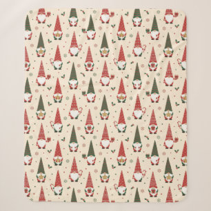 Kerstkabouter Feestpatroon Sherpa Deken