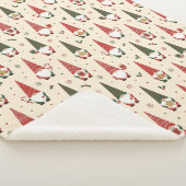 Kerstkabouter Feestpatroon Sherpa Deken (3/4)