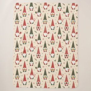 Kerstkabouter Feestpatroon Sherpa Deken