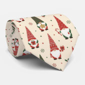 Kerstkabouter Feestpatroon Stropdas (Opgerold)
