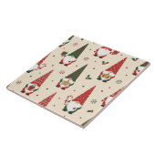 Kerstkabouter Feestpatroon Tegeltje (Zijkant)