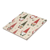 Kerstkabouter Feestpatroon Tegeltje (Zijkant)